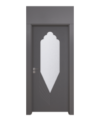BY-158V Porte intérieure Laqué Vitrée